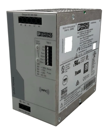 FONTE ALIMENTACAO TENSAO ALIMENTACAO 100-240V CA FREQUENCIA 50-60HZ TENSAO SAIDA 24V CC CORRENTE SAIDA 20A POTENCIA 240W PHOENIX 2904602